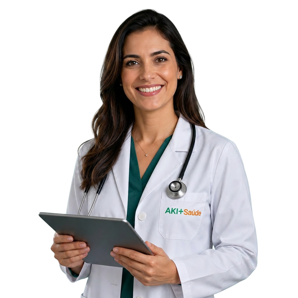 Médica sorrindo em videochamada de telemedicina